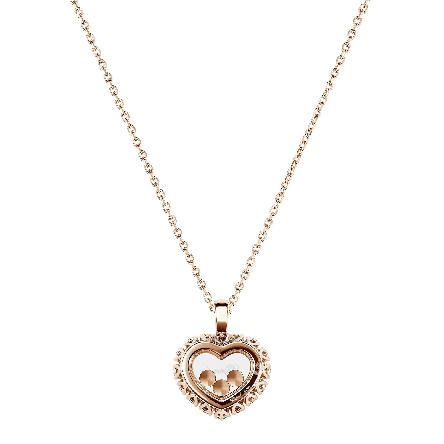 Happy Diamonds Icons 18ct Rose Gold Heart Pendant - Image 4