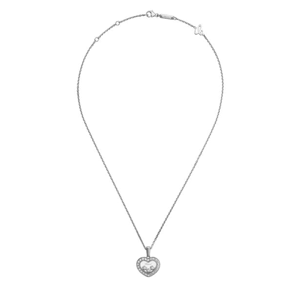 Happy Diamonds Icons 18ct White Gold Diamond Heart Pendant - Image 2