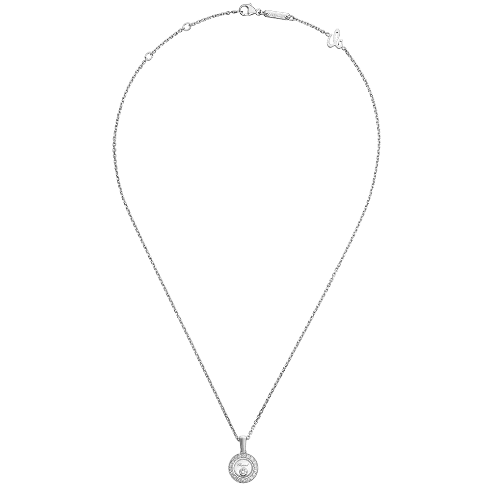 Happy Diamonds Icons 18ct White Gold Round Diamond Pendant - Image 2