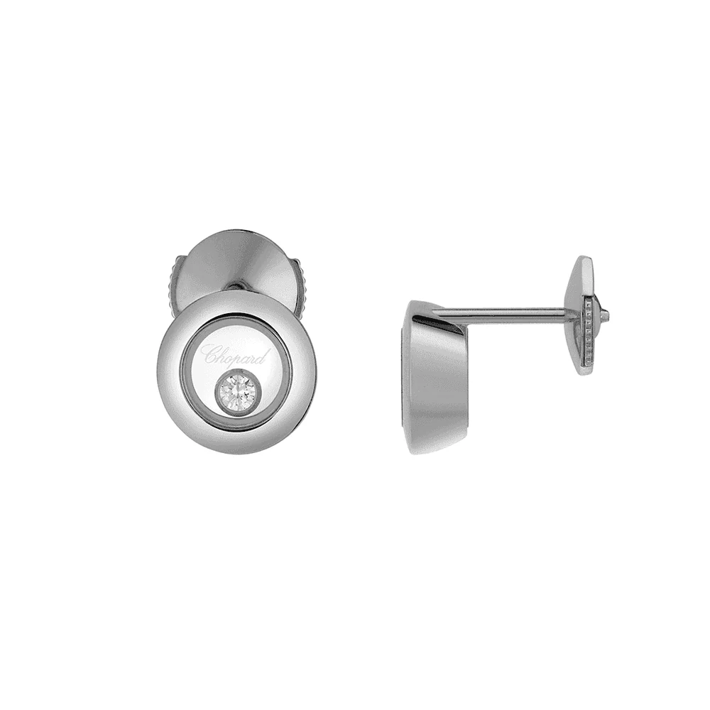 Happy Diamonds Icons 18ct White Gold Round Earrings - Image 3