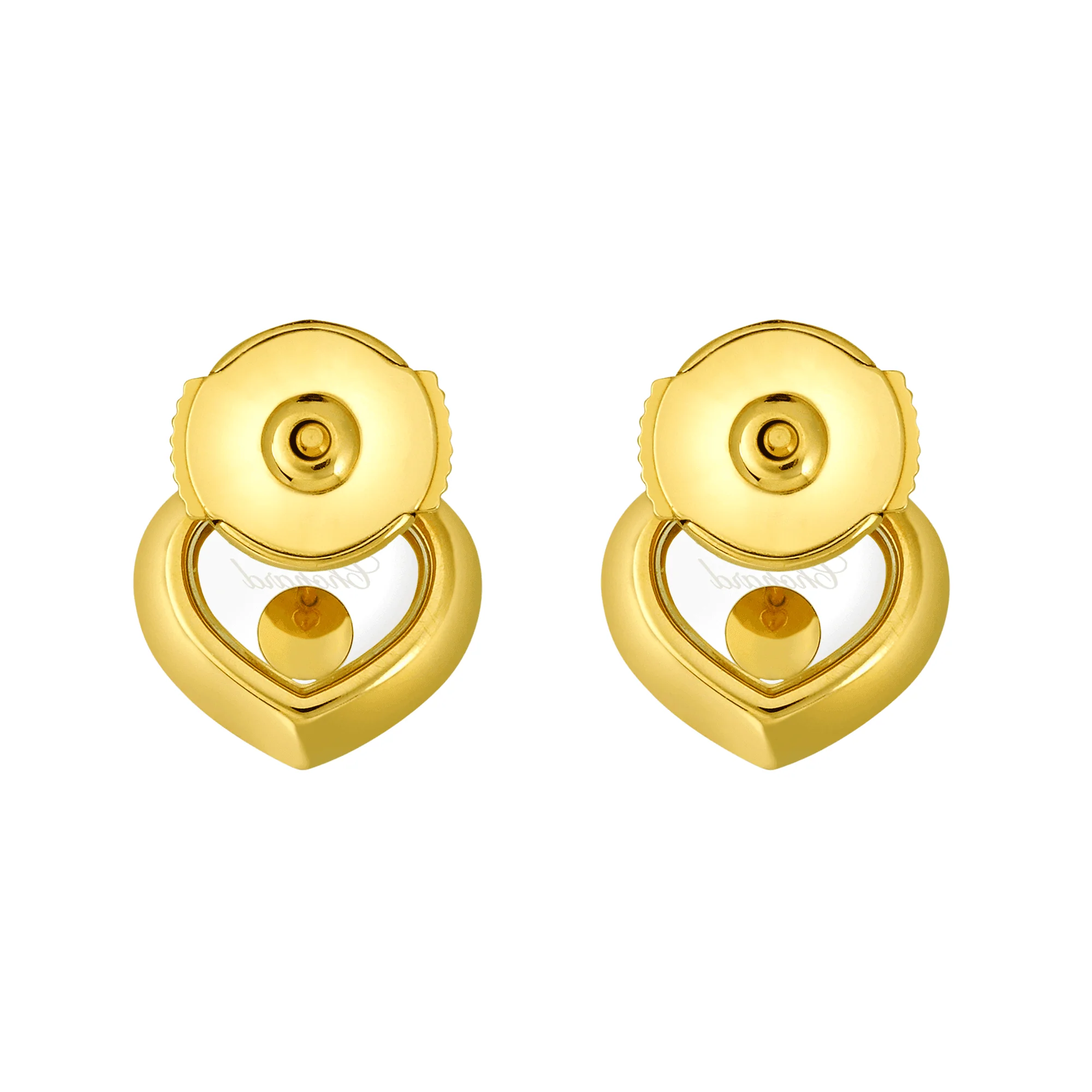 Happy Diamond Icons 18ct Yellow Gold Heart Earrings - Image 3