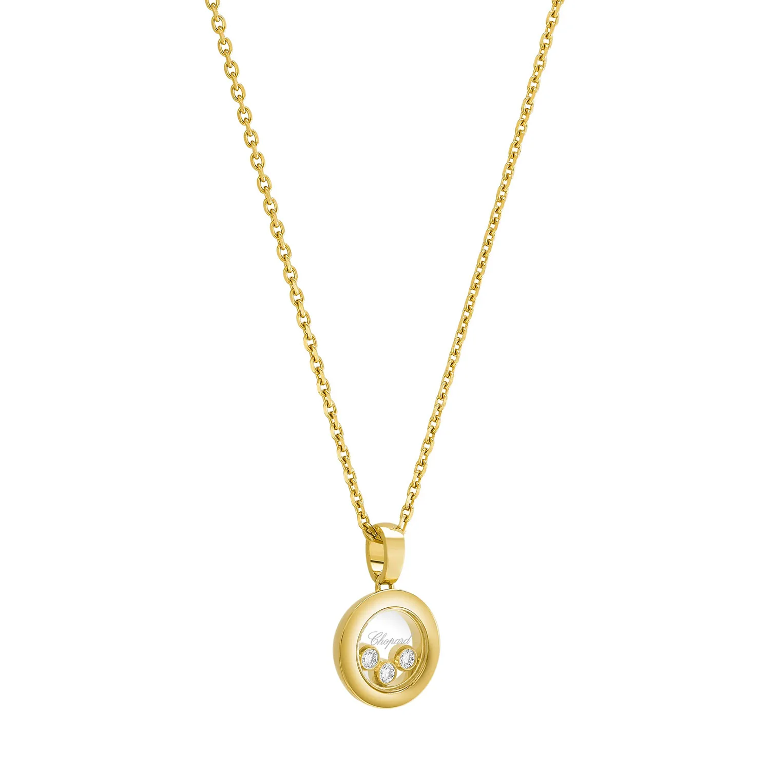 18ct Yellow Gold Happy Diamonds Icons Round Pendant - Image 2