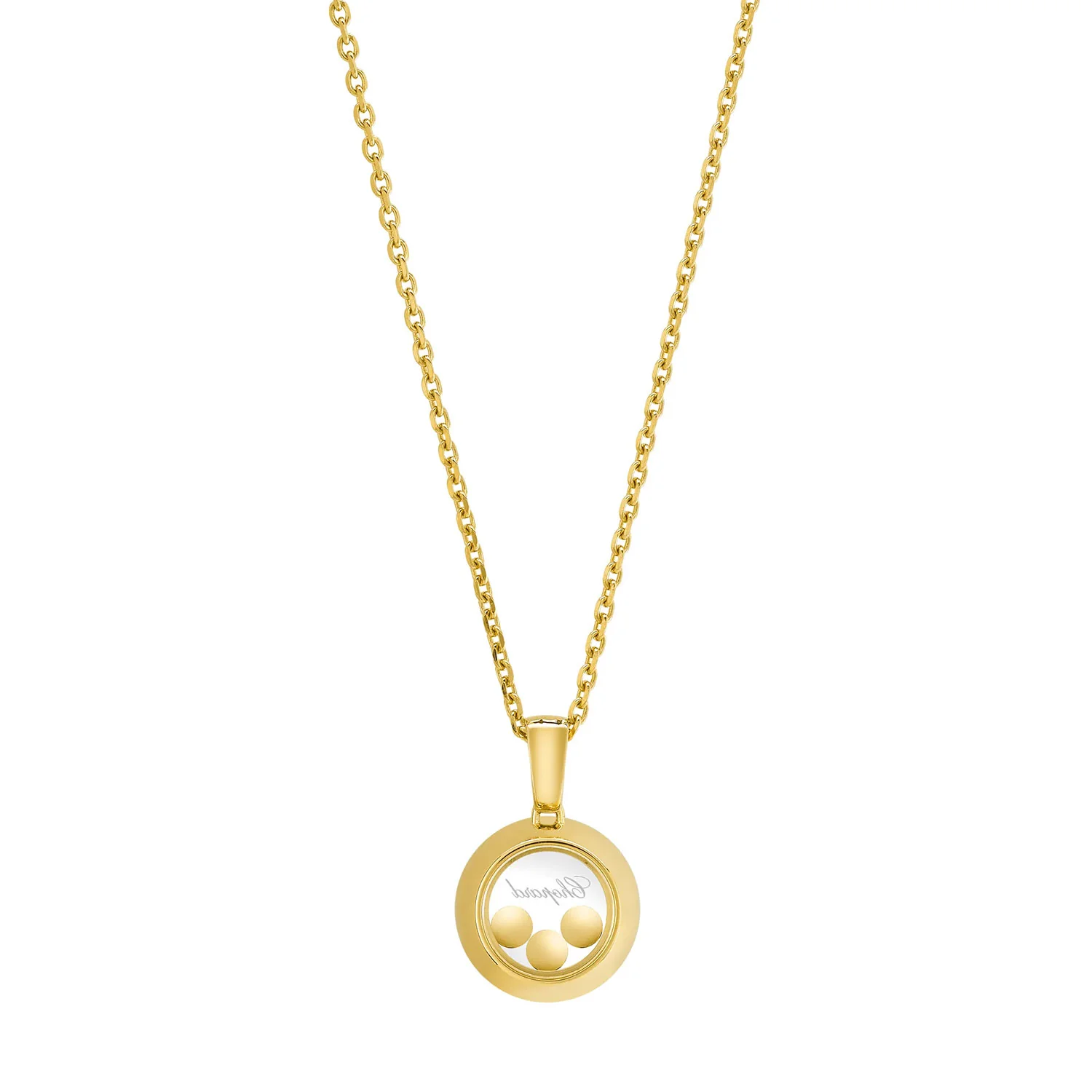 18ct Yellow Gold Happy Diamonds Icons Round Pendant - Image 4