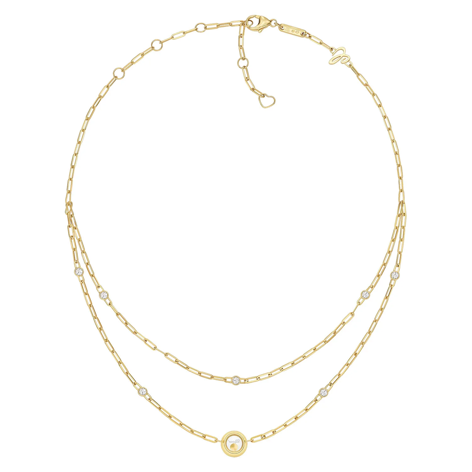 Happy Diamonds Icons Double Row 18ct Yellow Gold Necklace - Image 4