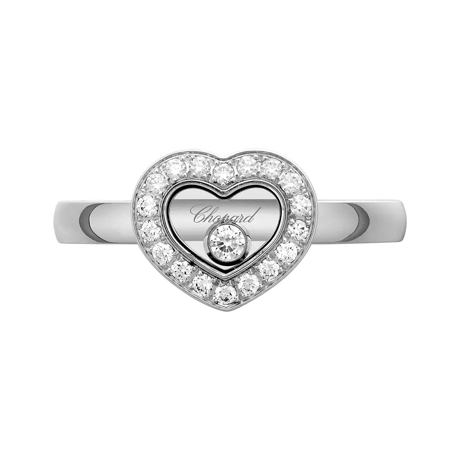 Happy Diamonds Icons 18ct White Gold and Diamond Heart Dress Ring - Image 2