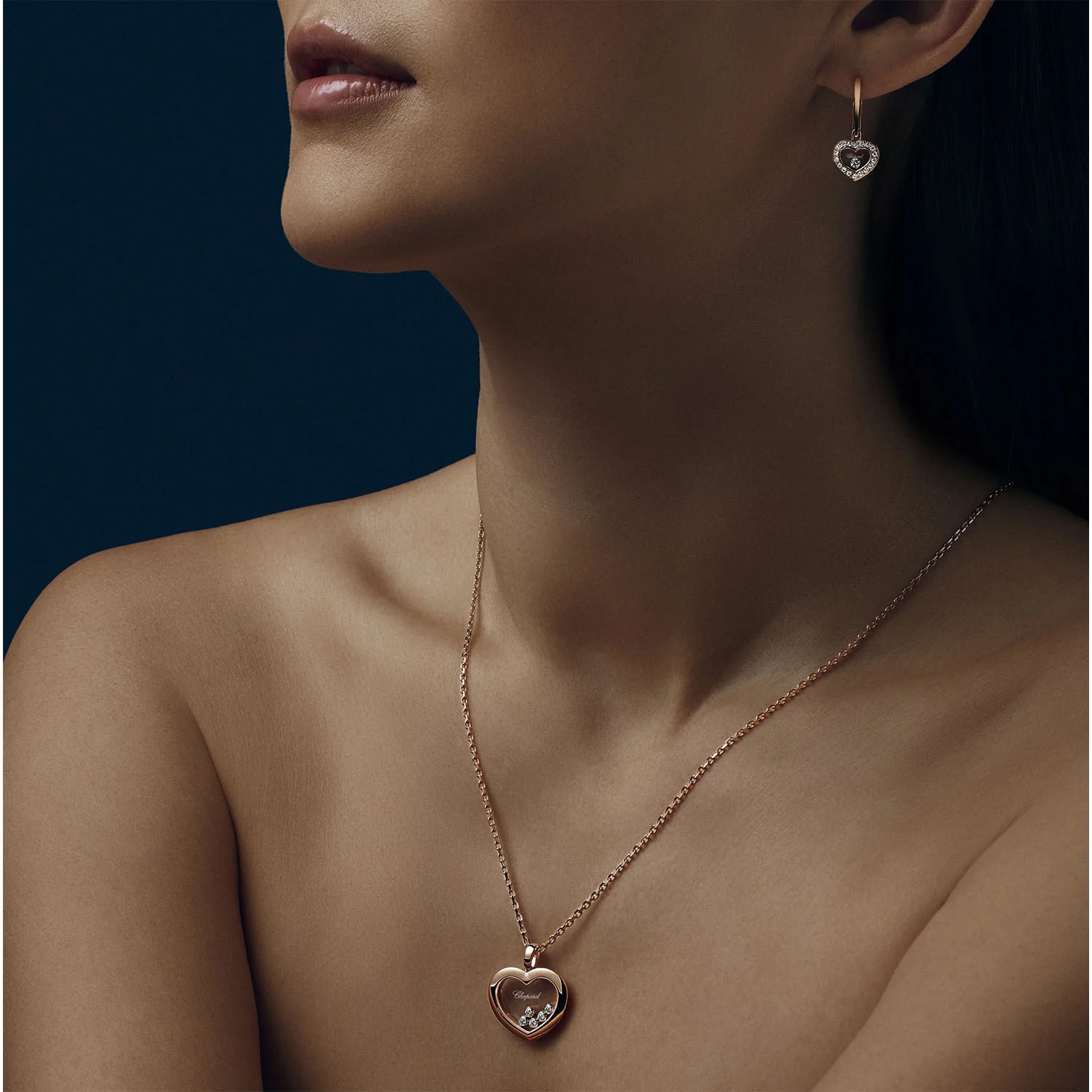 Happy Diamonds Icons 18ct Rose Gold Drop Earrings - Image 3