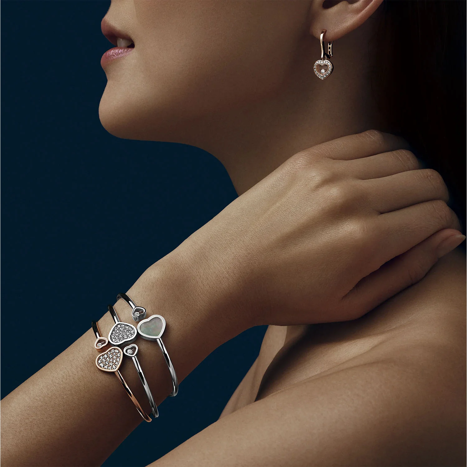 Happy Diamonds Icons 18ct Rose Gold Drop Earrings - Image 5