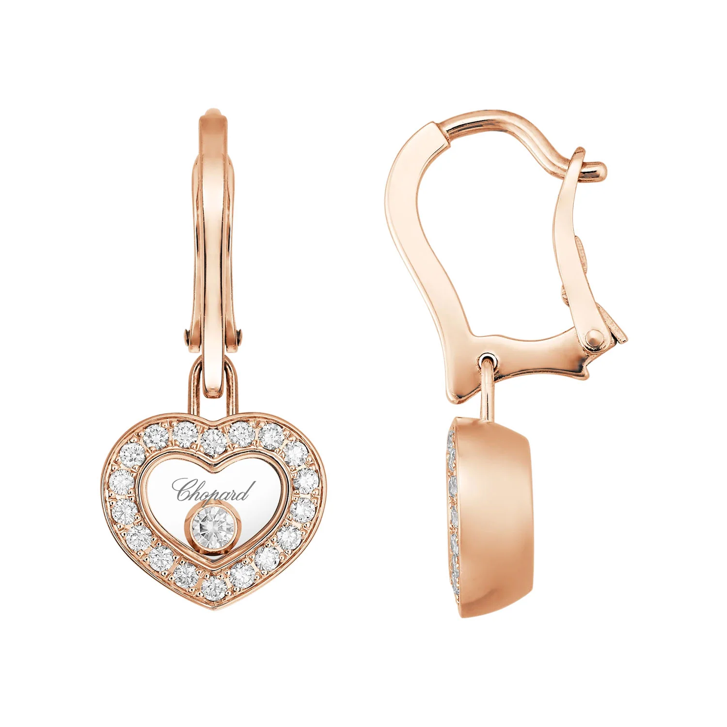 Happy Diamonds Icons 18ct Rose Gold Drop Earrings - Image 6