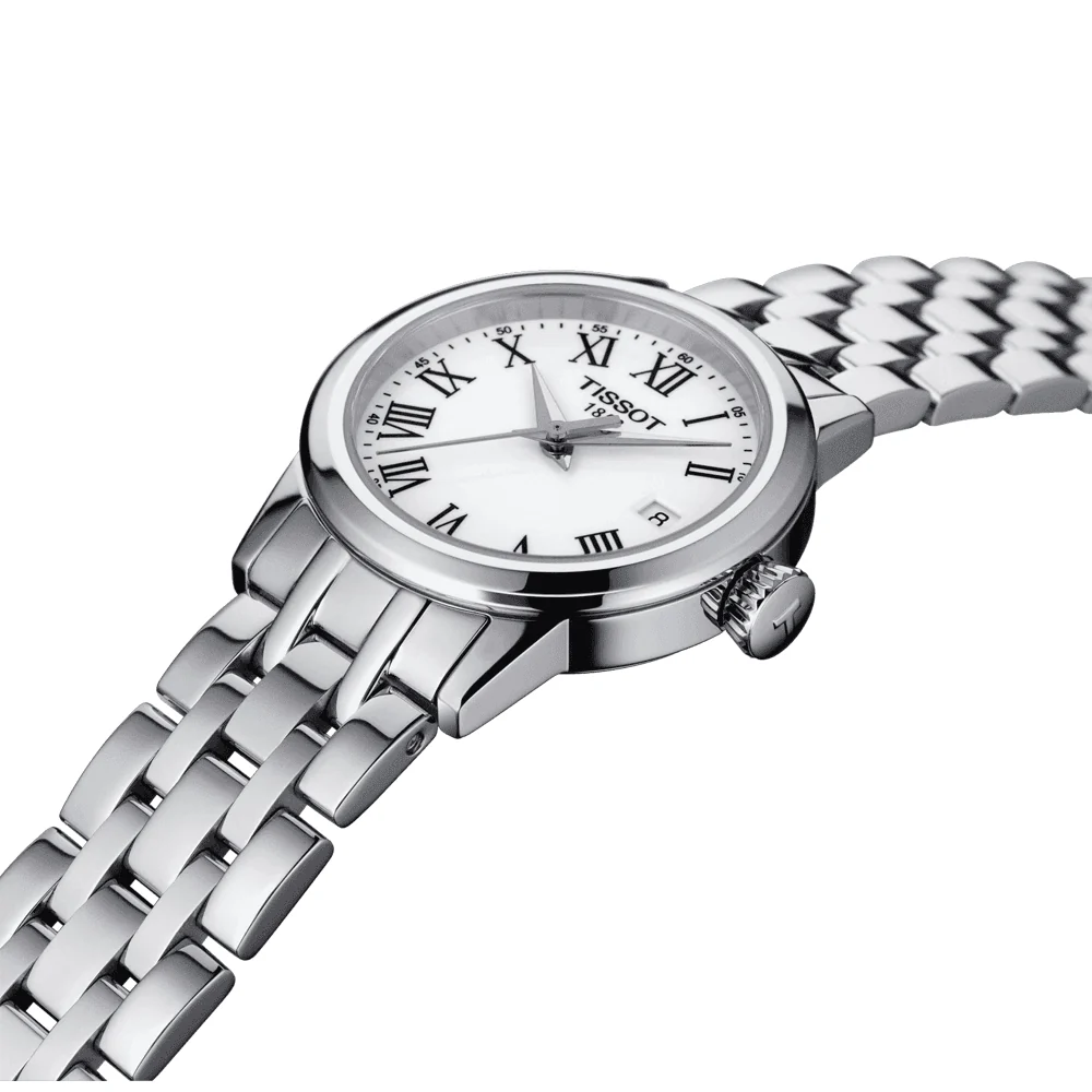 Classic Dream 28mm White Dial Steel Bracelet Ladies Watch - Image 3