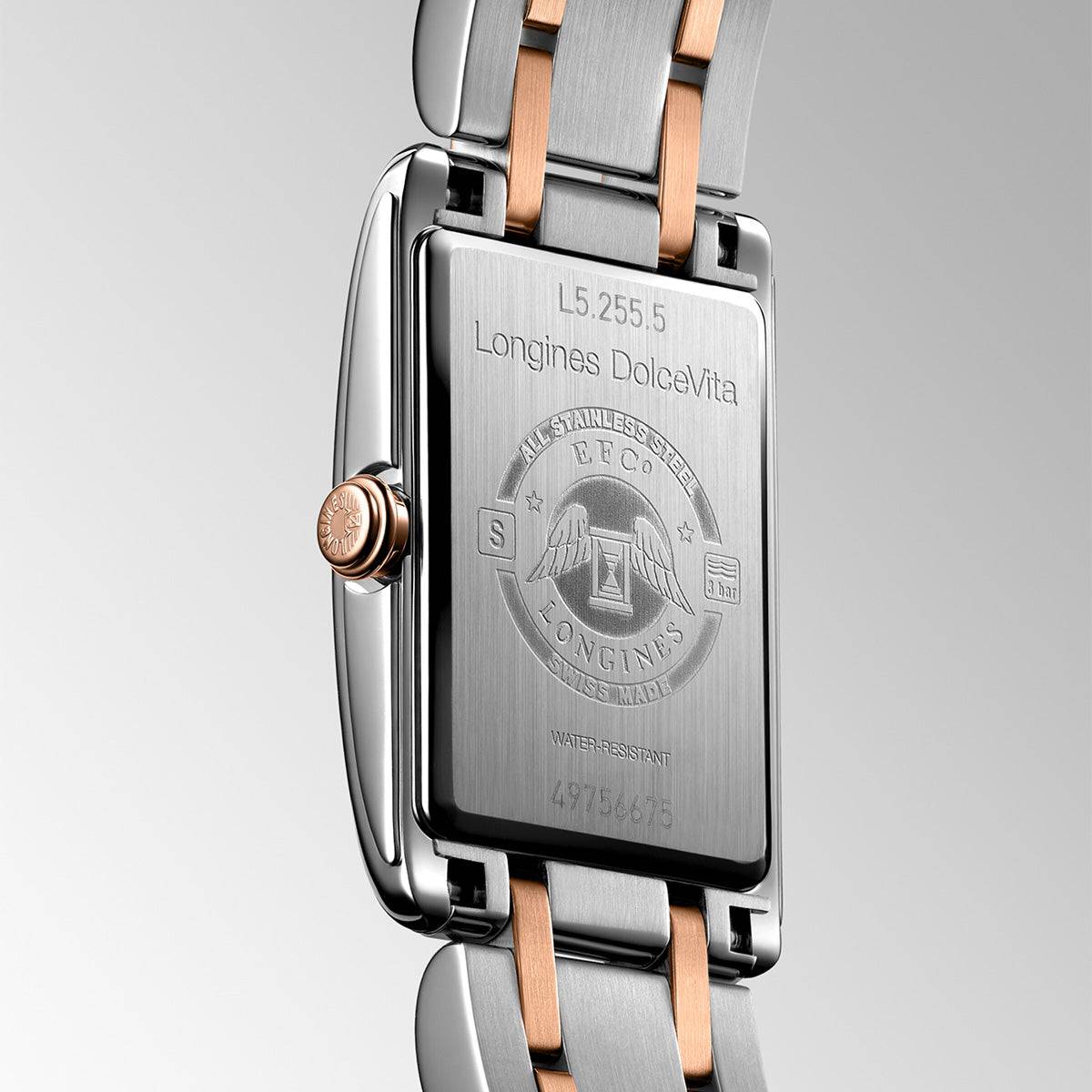 DolceVita 20.80mm Steel and Rose Gold Quartz Ladies Bracelet Watch - Image 3