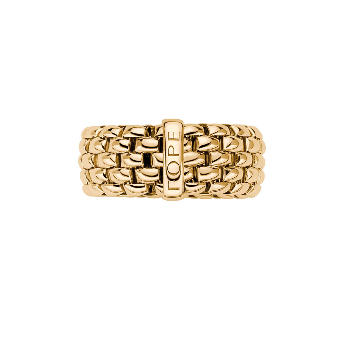 Essentials 18ct Yellow Gold Wide Ring - Image 2