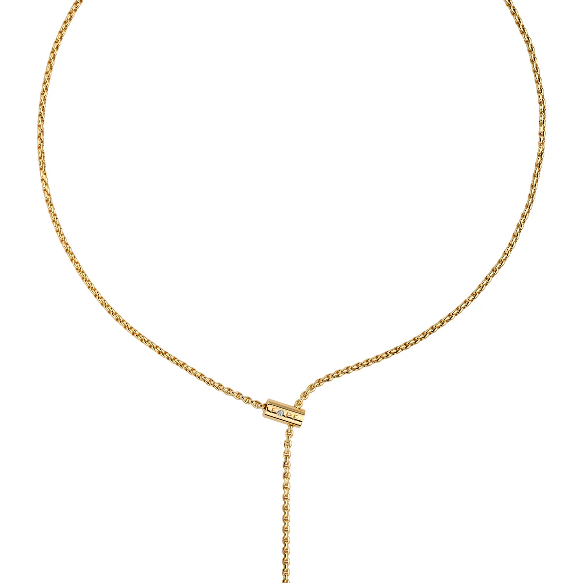Aria Collection 18ct Yellow Gold Adjustable Lariat Necklace - Image 2