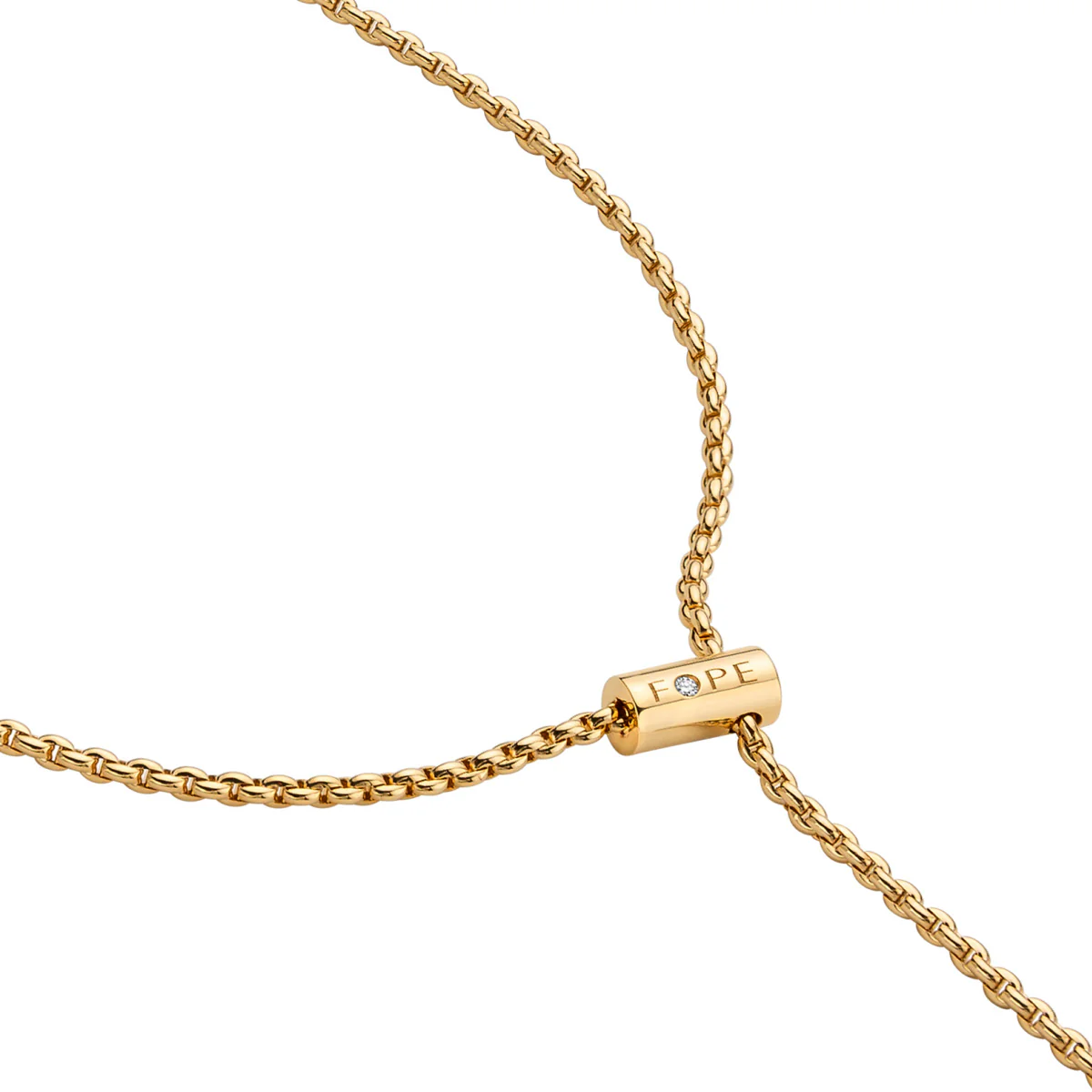 Aria Collection 18ct Yellow Gold Adjustable Lariat Necklace - Image 3