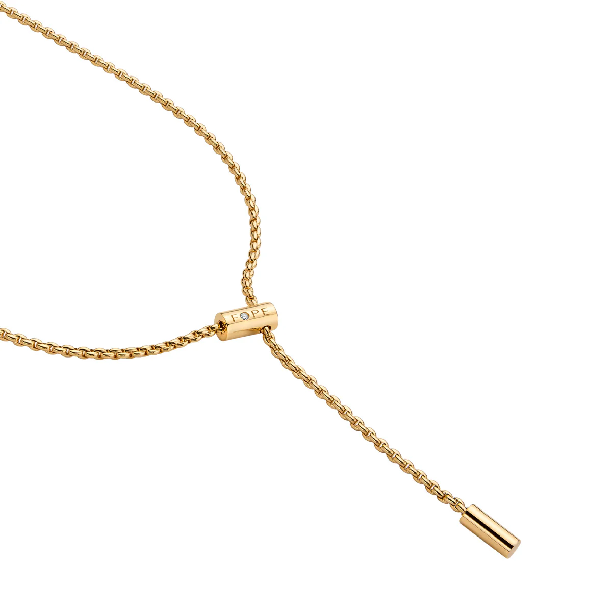 Aria Collection 18ct Yellow Gold Adjustable Lariat Necklace - Image 4
