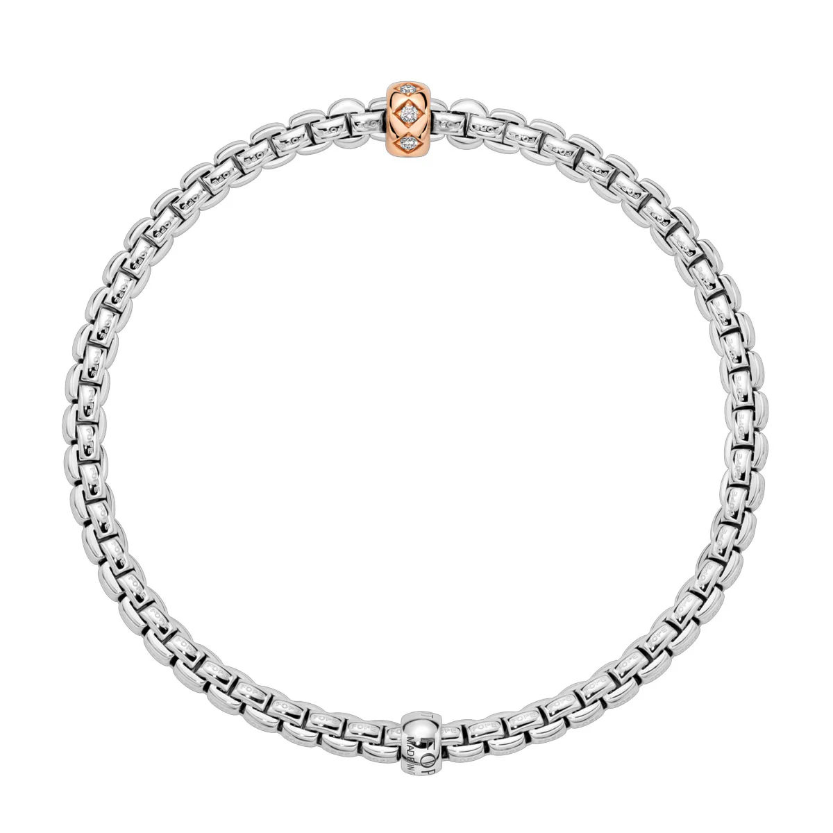 Eka Flex'it 18ct White Gold Bracelet with Rhombus Set Diamonds - Image 2