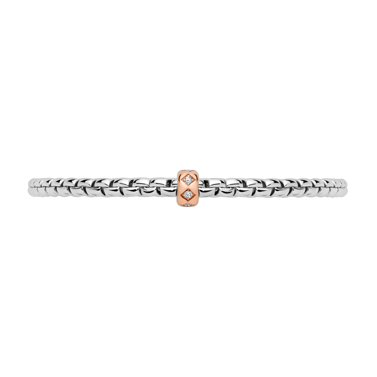 Eka Flex'it 18ct White Gold Bracelet with Rhombus Set Diamonds - Image 3