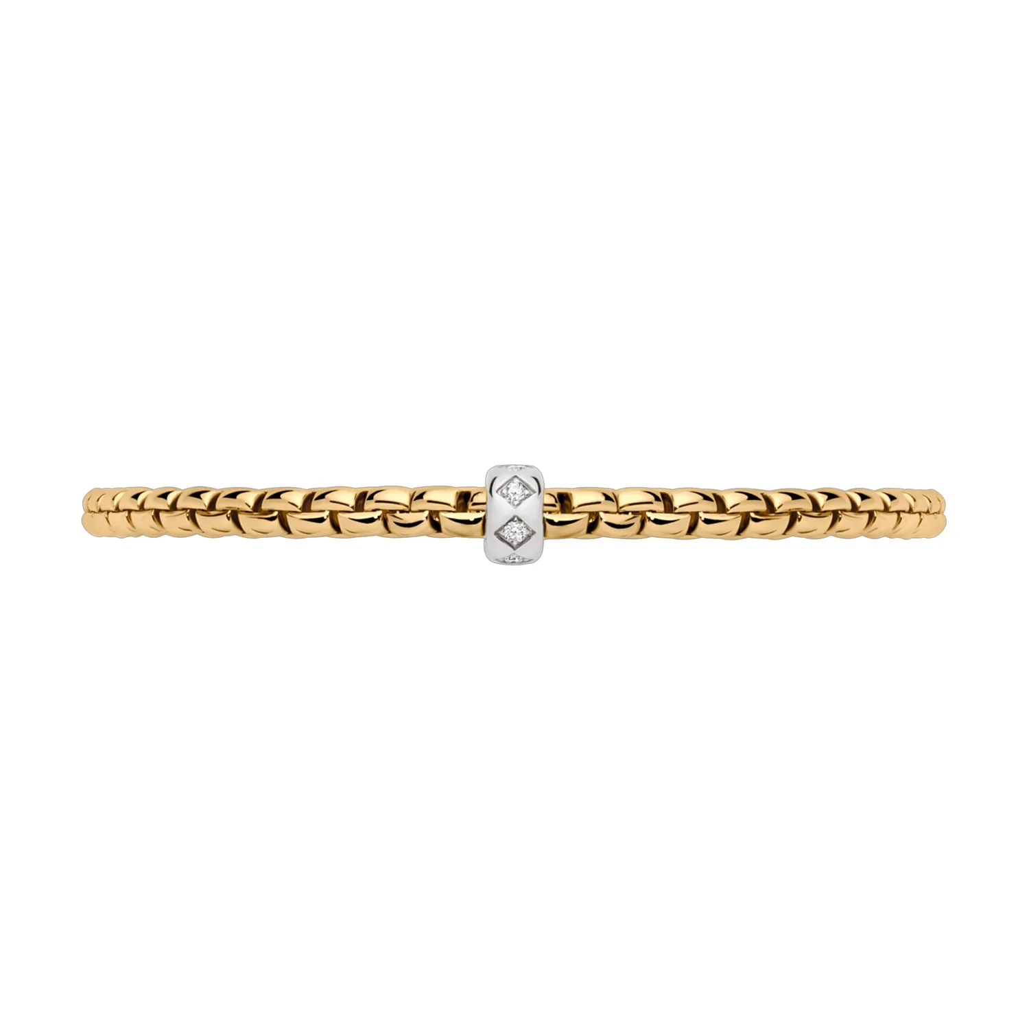 Eka Flex'it 18ct Yellow Gold Bracelet with Rhombus Set Diamonds - Image 3