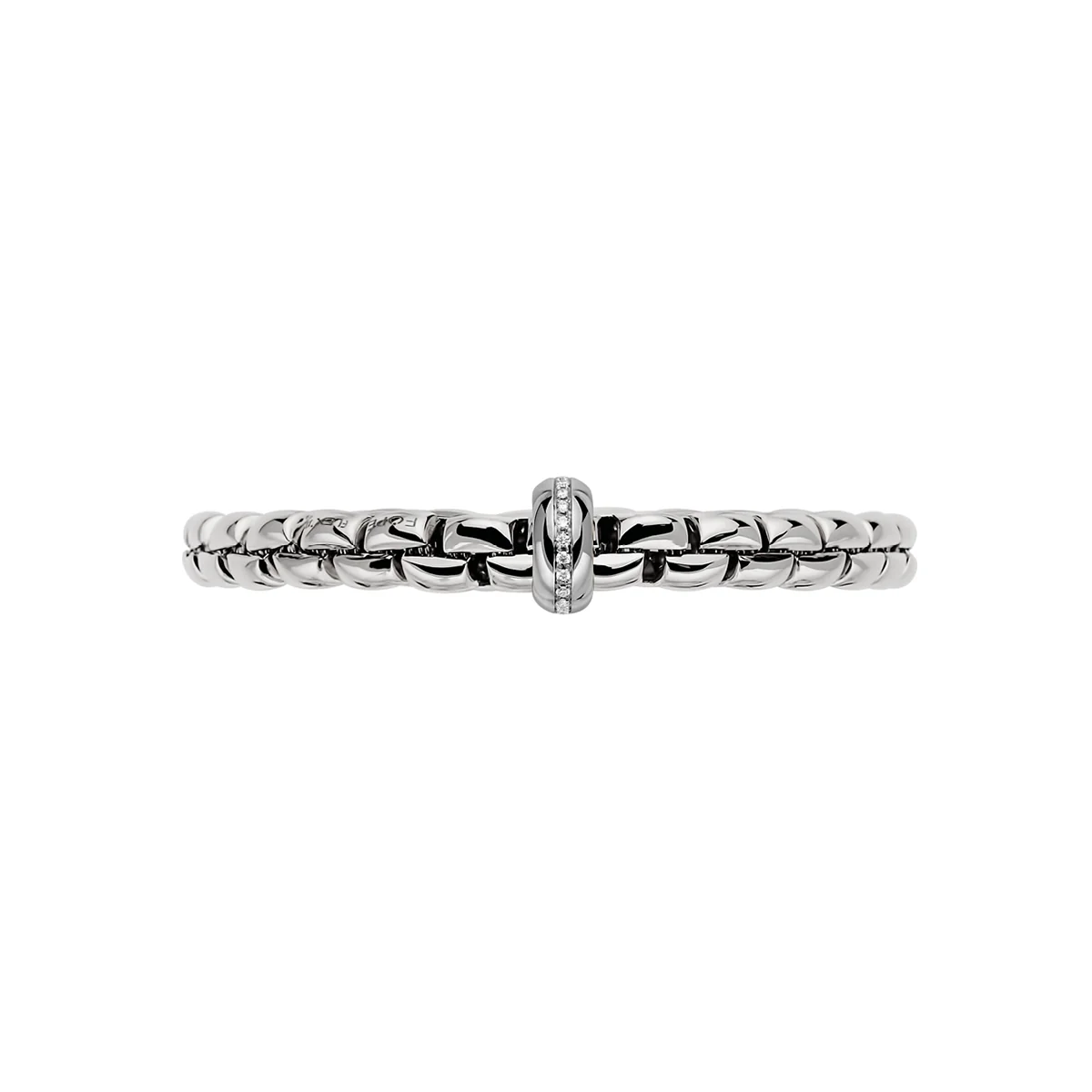 Eka 18ct White Gold Bracelet With Diamond Set Rondel - Image 2