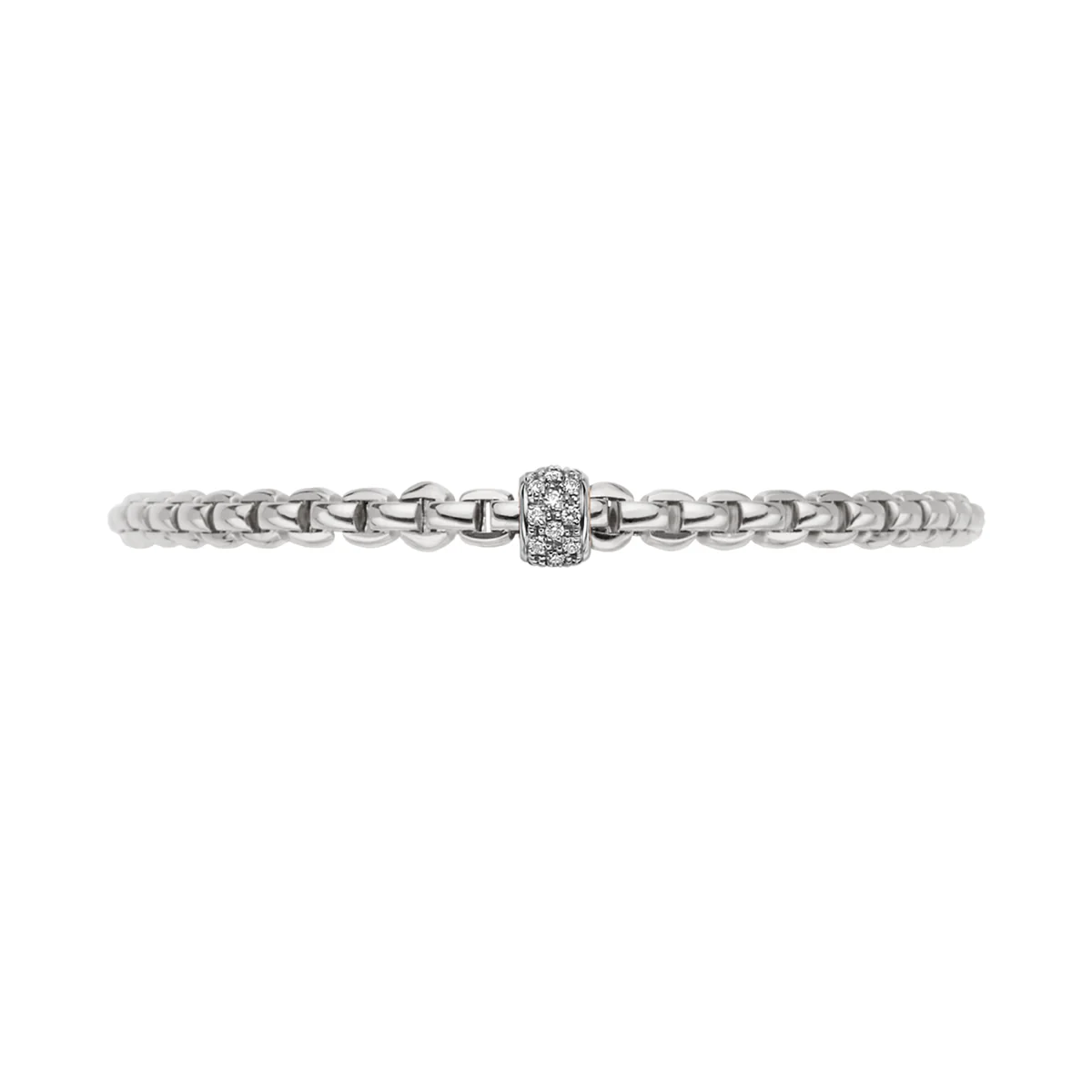 Eka 18ct White Gold Bracelet With Pavé Set Diamonds - Image 2
