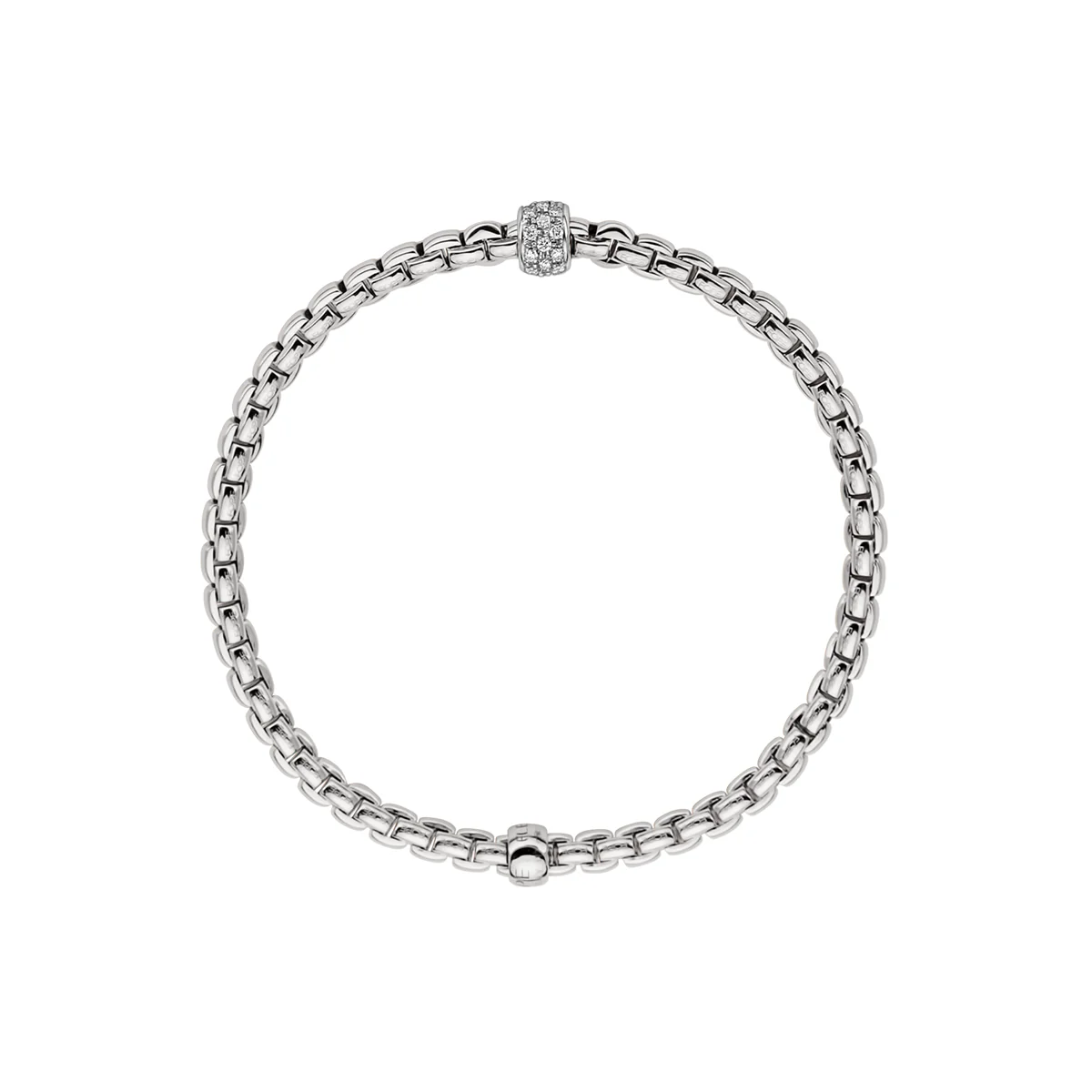 Eka 18ct White Gold Bracelet With Pavé Set Diamonds - Image 3