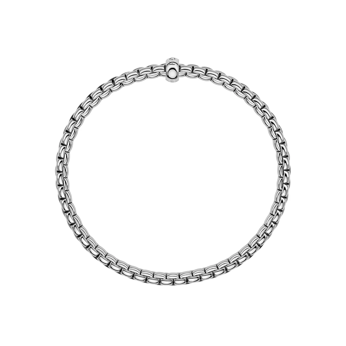 Eka 18ct White Gold Bracelet With Single Diamond Rondel - Image 3