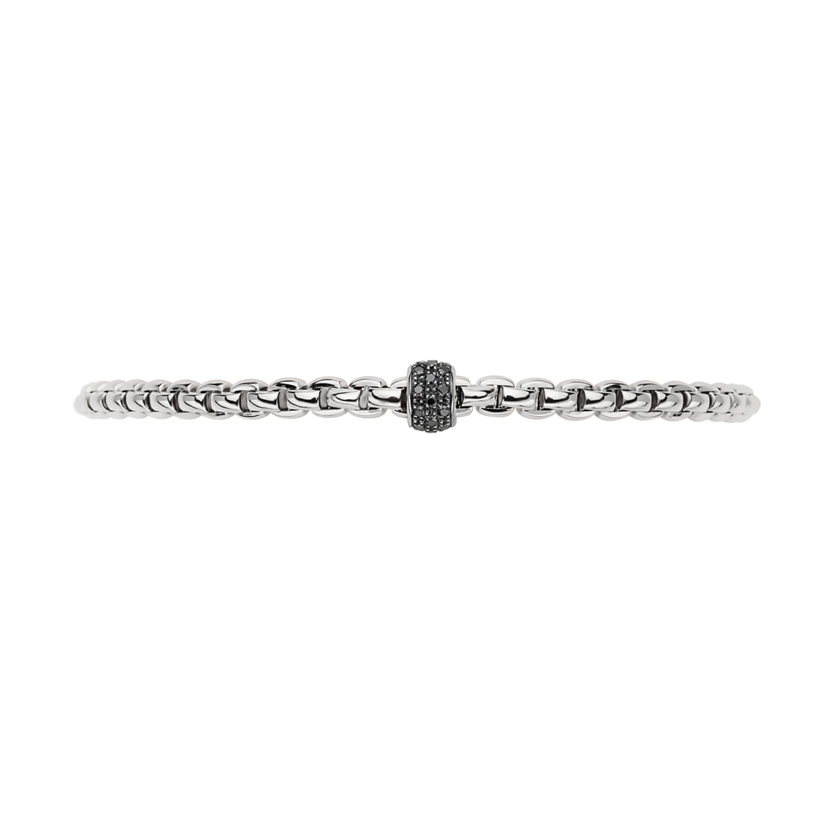 Eka 18ct White Gold Bracelet With Pavé Set Black Diamonds - Image 2