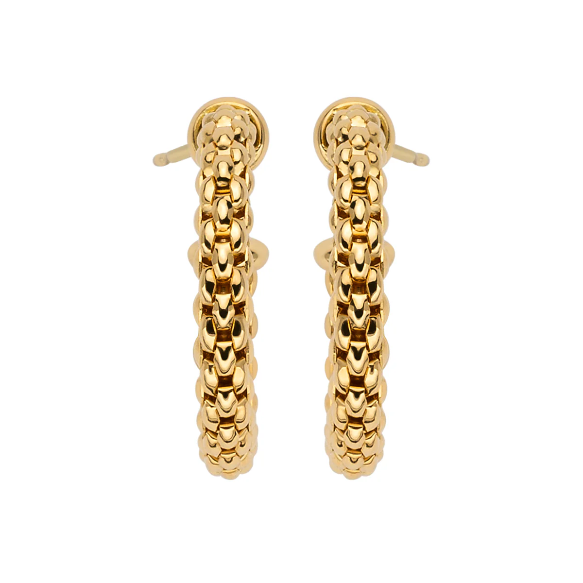 Essentials 18ct Yellow Gold Hoop Earrings - Image 2