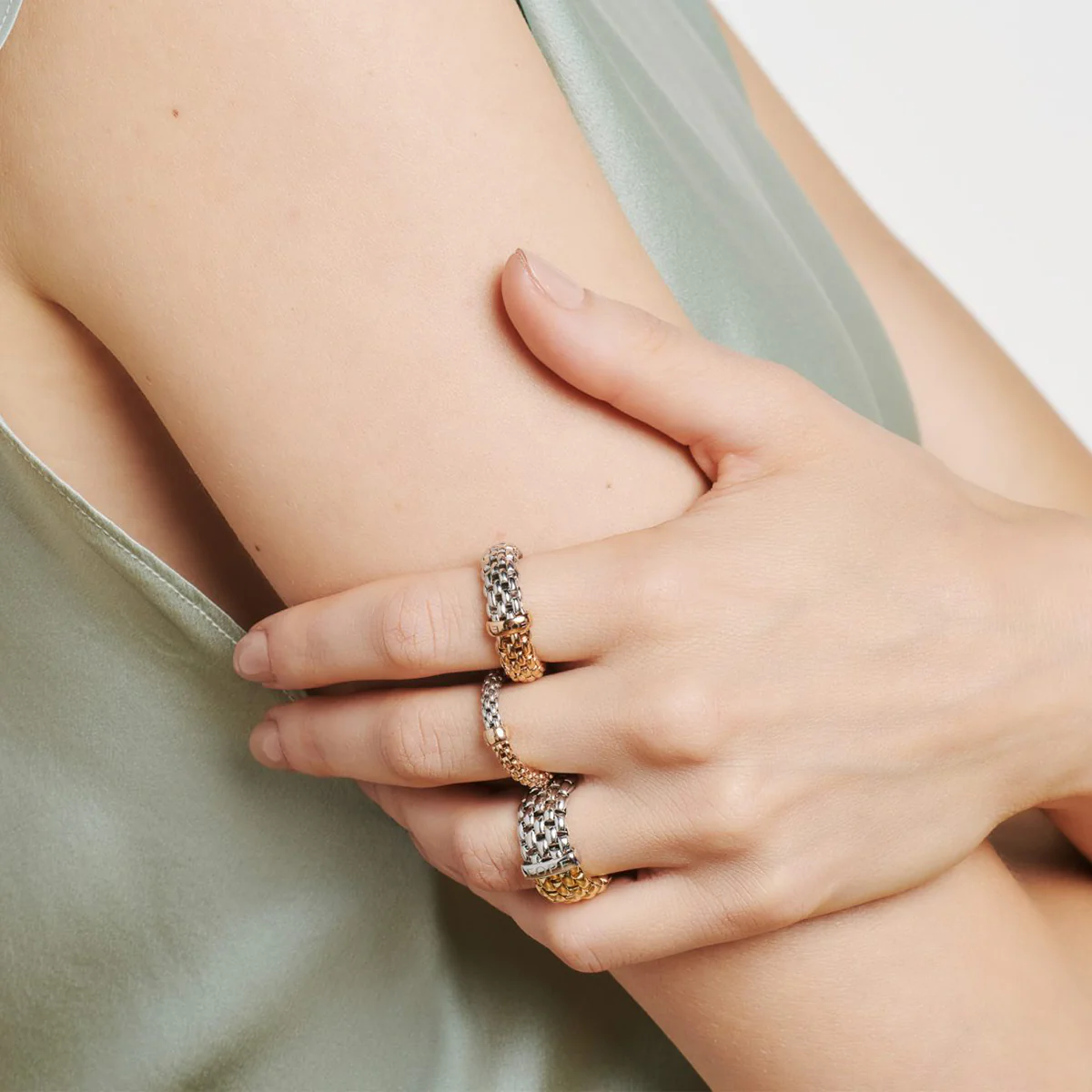 Essentials 18ct Rose & White Gold Ring - Image 4