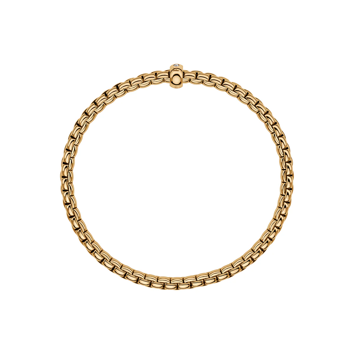 Eka 18ct Yellow Gold Single Diamond Set Bracelet - Image 3