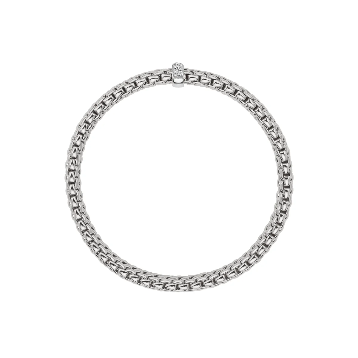 Vendome 18ct White Gold Bracelet With Diamond Set Rondel - Image 3