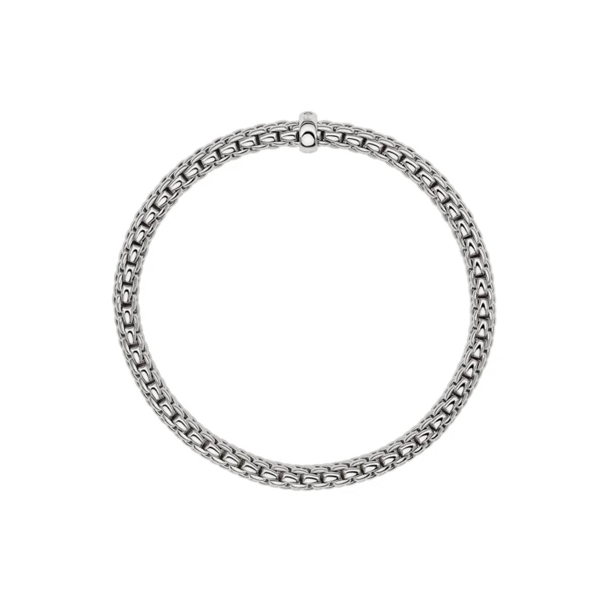 Vendome 18ct White Gold Bracelet With Single Diamond Set Rondel - Image 4