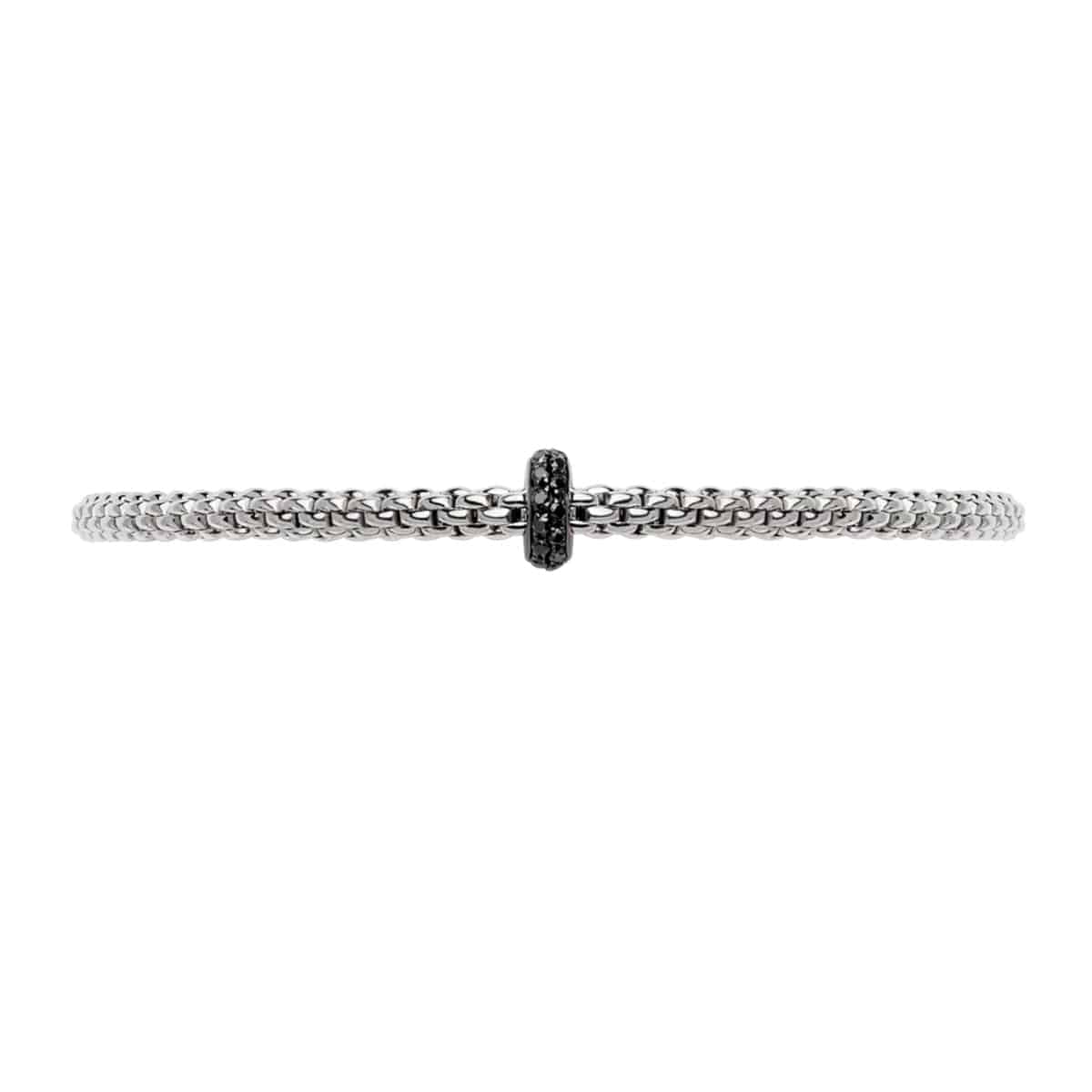 Prima 18ct White Gold Bracelet With Pavé Set Black Diamonds - Image 2