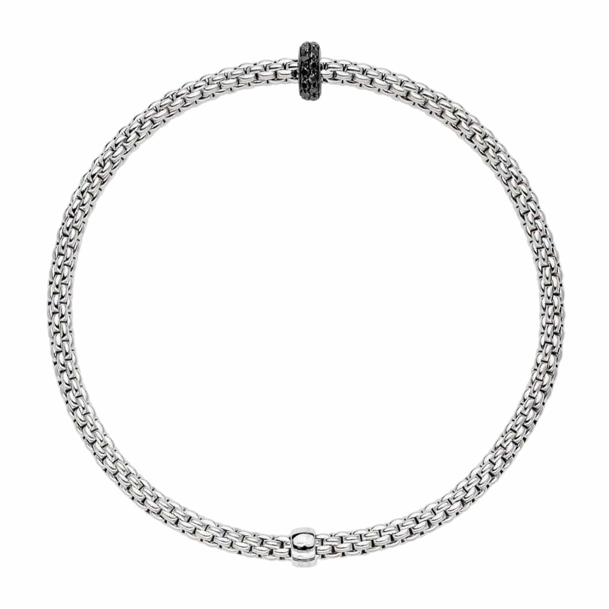 Prima 18ct White Gold Bracelet With Pavé Set Black Diamonds - Image 3