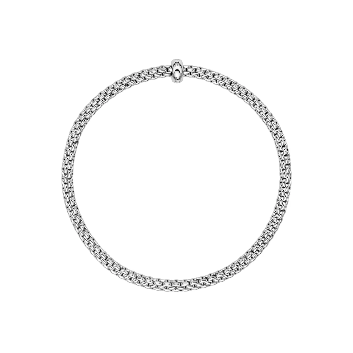 Prima 18ct White Gold Bracelet With Single Diamond Rondel - Image 3