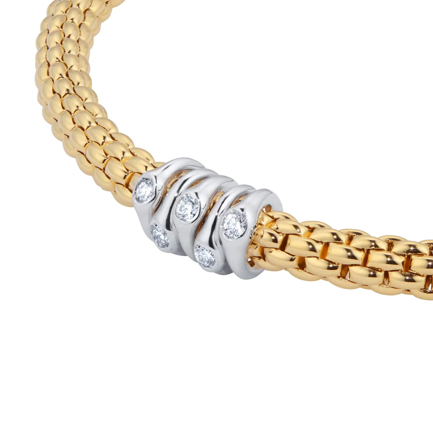 Prima Flex'it 18ct Yellow Gold & Diamond Bracelet - Image 2
