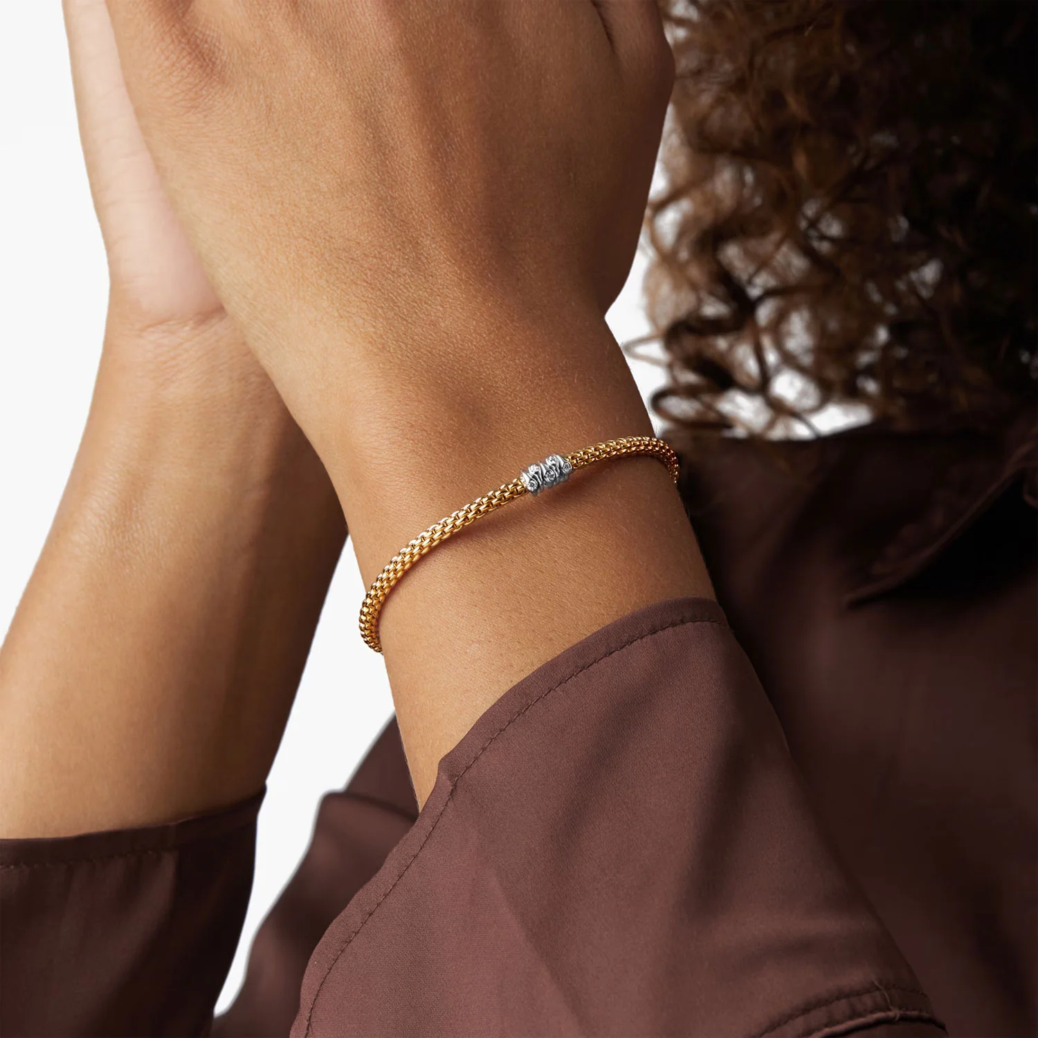 Prima Flex'it 18ct Yellow Gold & Diamond Bracelet - Image 3