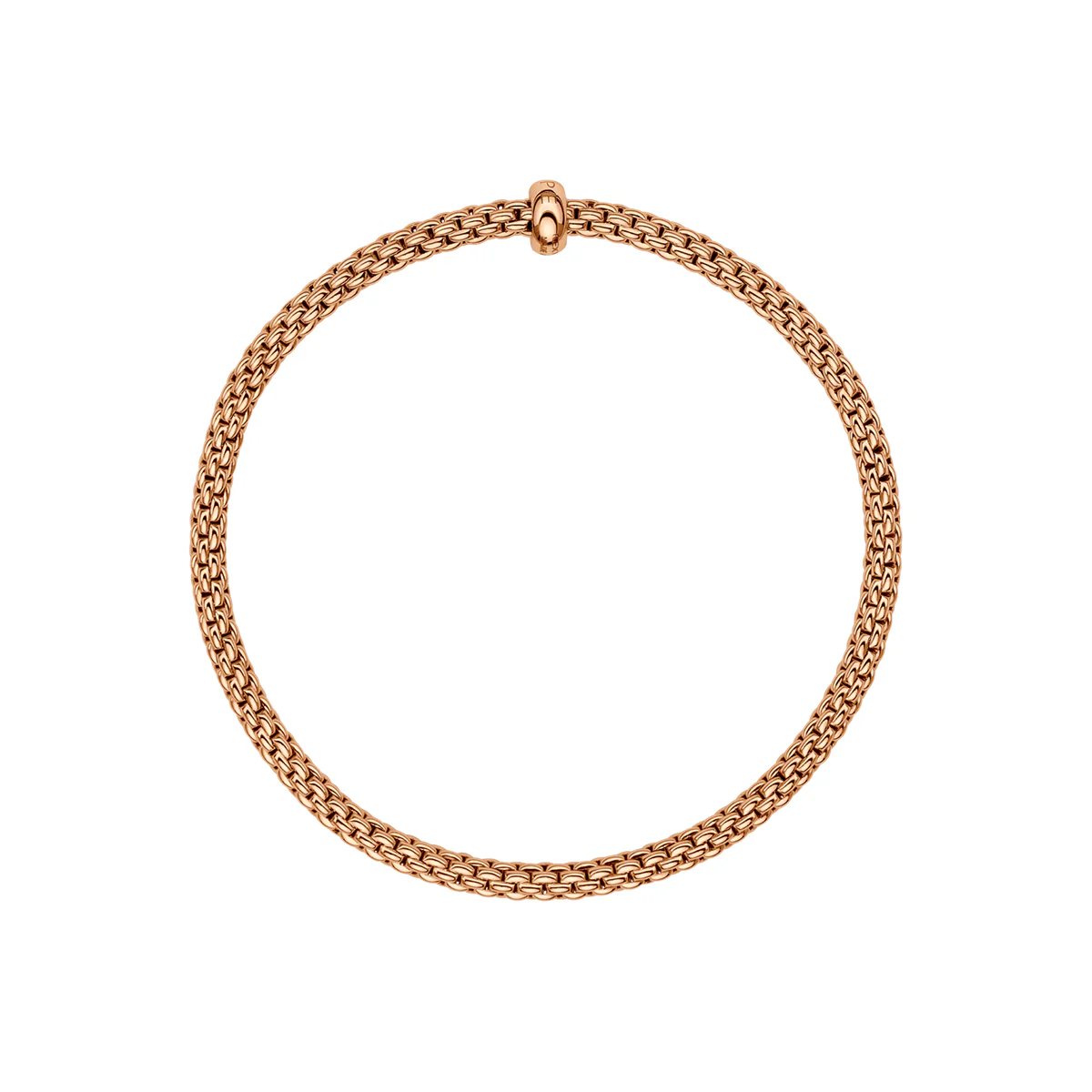 Prima 18ct Rose Gold Bracelet With Single Diamond Rondel - Image 3
