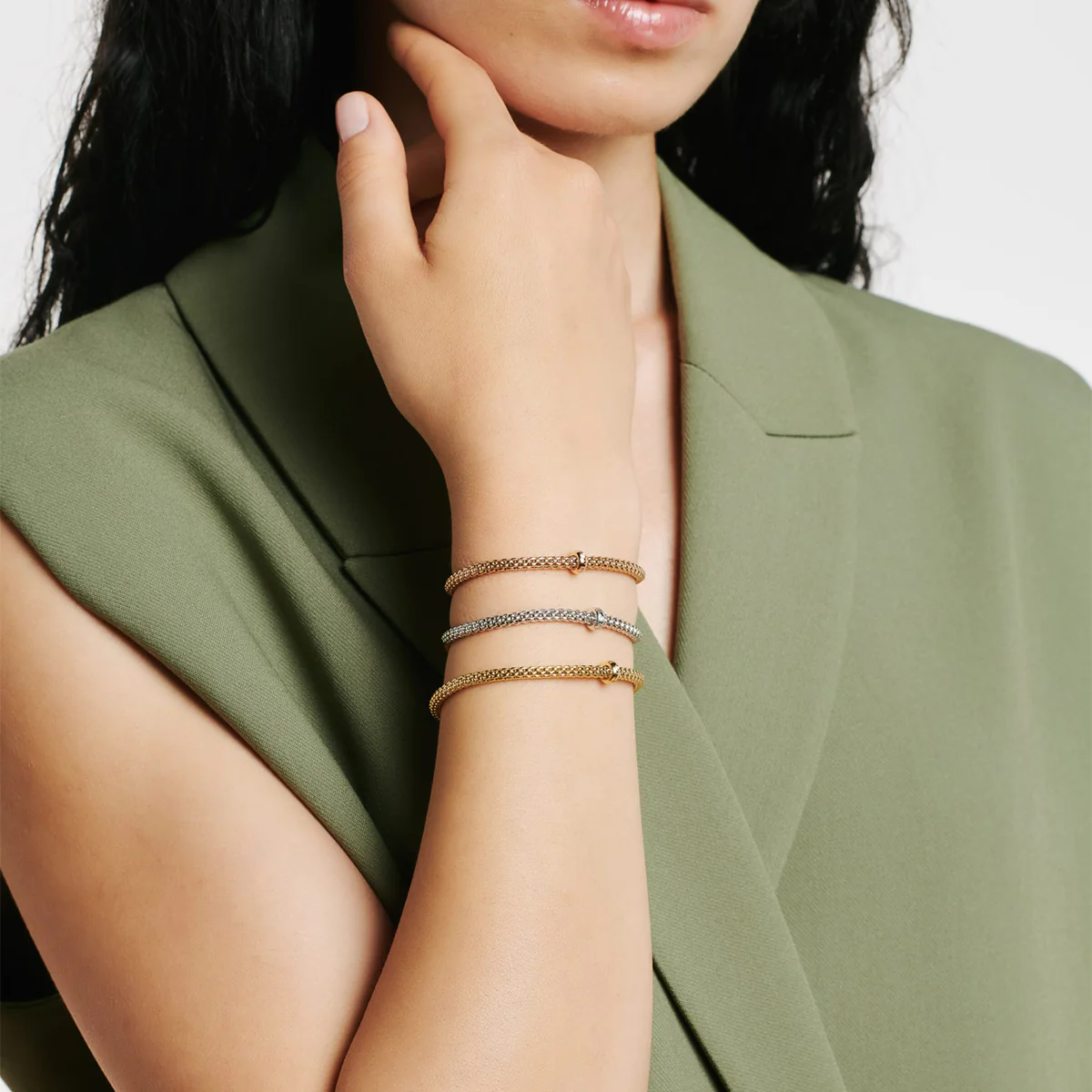 Prima 18ct Yellow Gold Bracelet With Single Diamond Rondel - Image 5