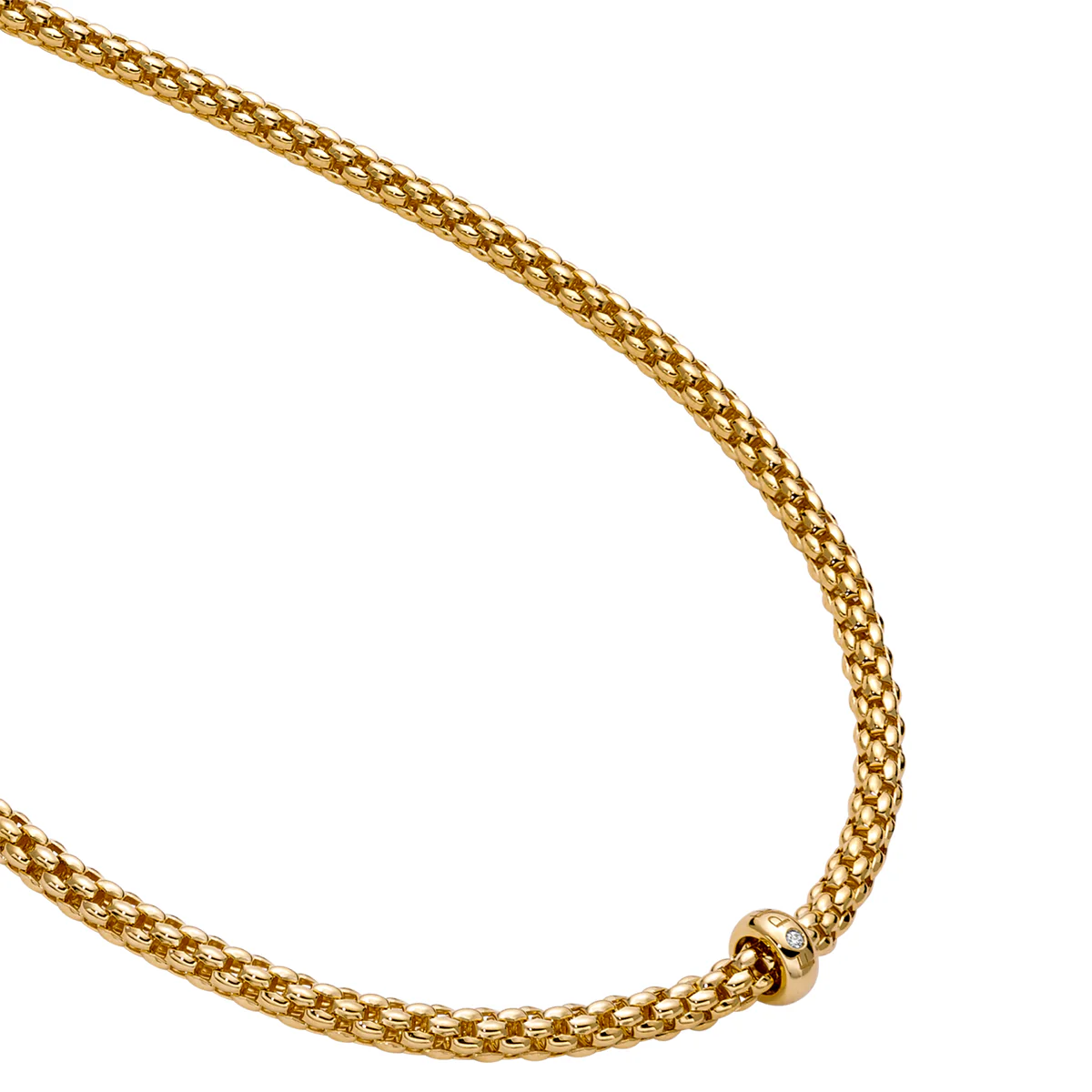 Solo 18ct Yellow Gold & Diamond Necklace - Image 2