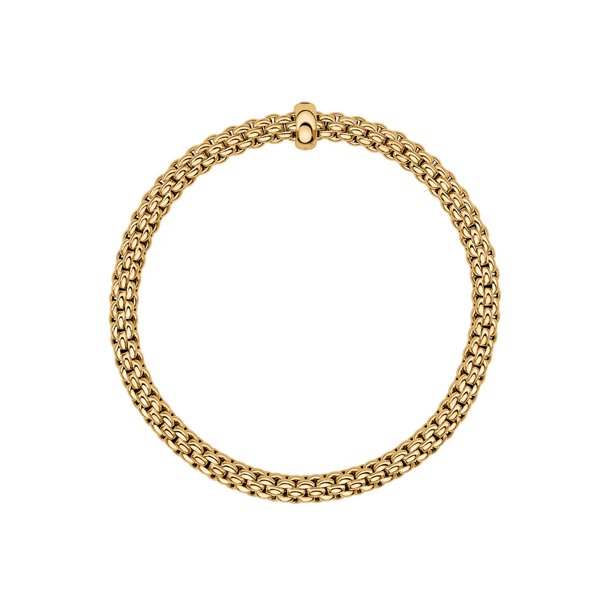 Solo 18ct Yellow Gold Bracelet With Single Black Diamond Rondel - Image 3