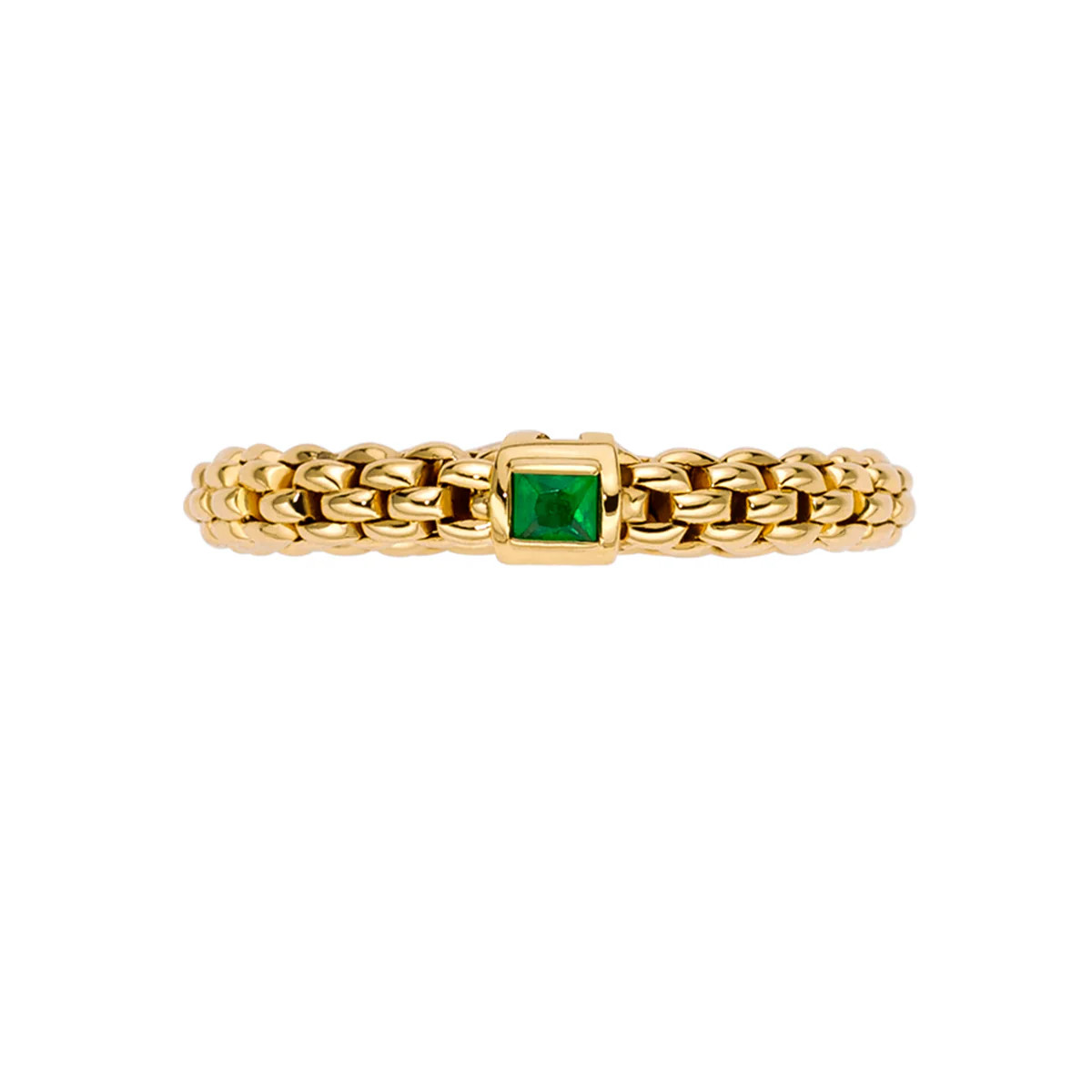 Souls Collection Flex'it 18ct Yellow Gold Ring with an Emerald - Image 3