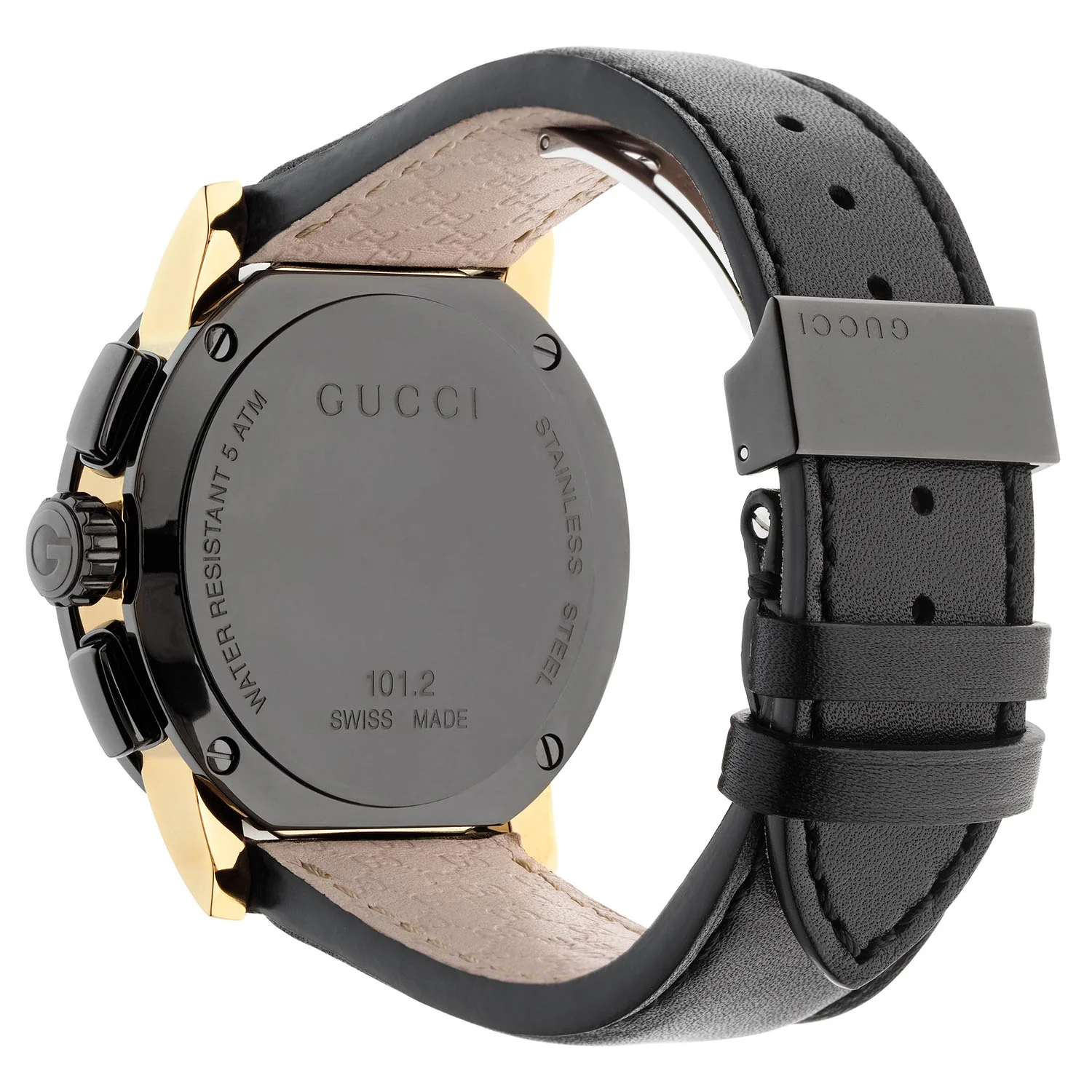 G-Chrono Quartz 44mm Black PVD Case Black Dial Strap Watch - Image 2
