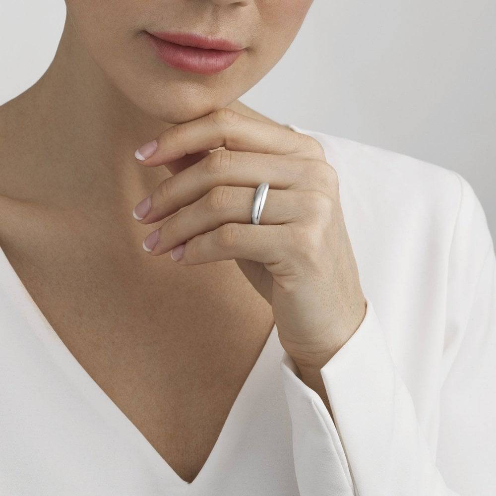 Curve Sterling Silver Slim Ring - Image 2