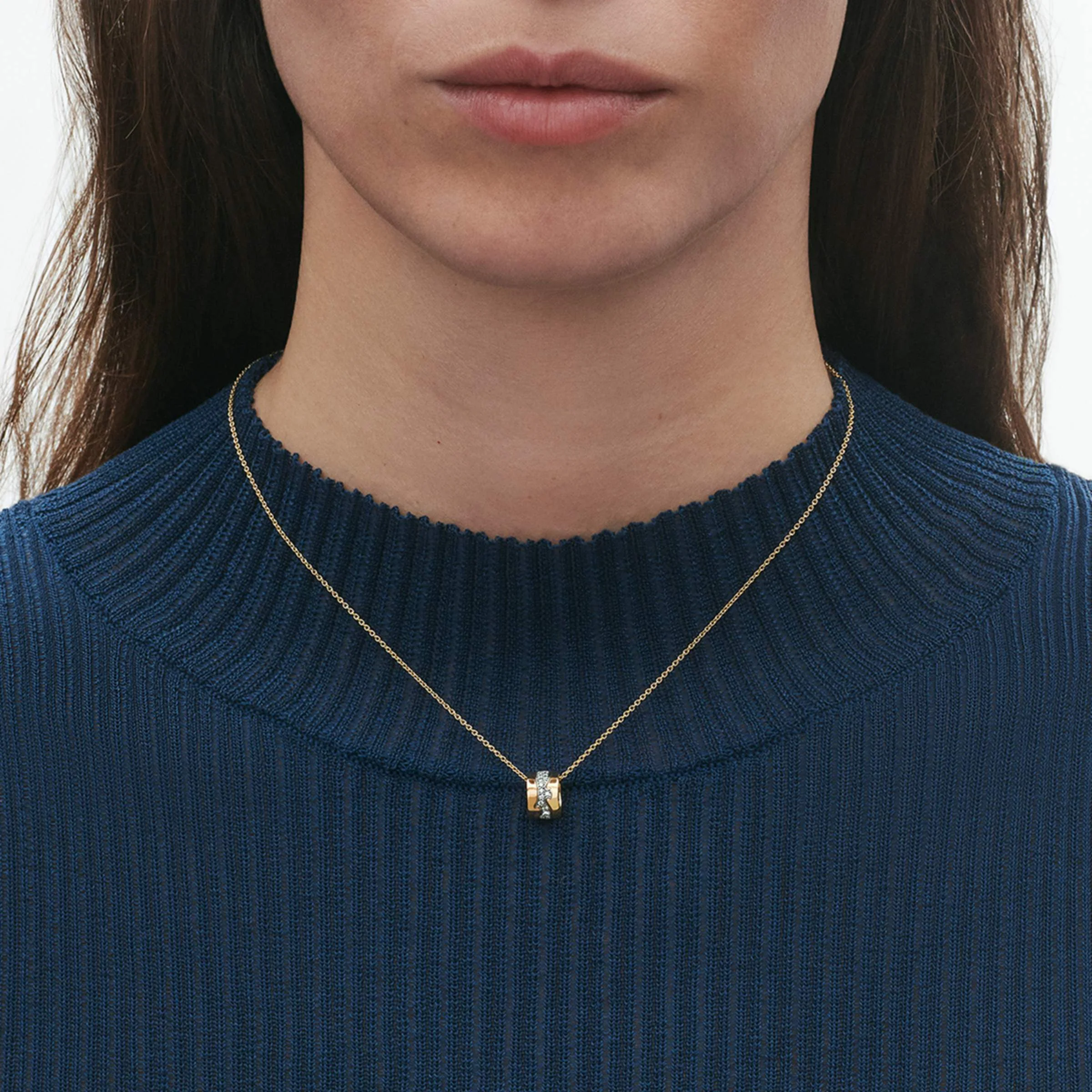Fusion 18ct Gold Pave Diamond Set Pendant - Image 3
