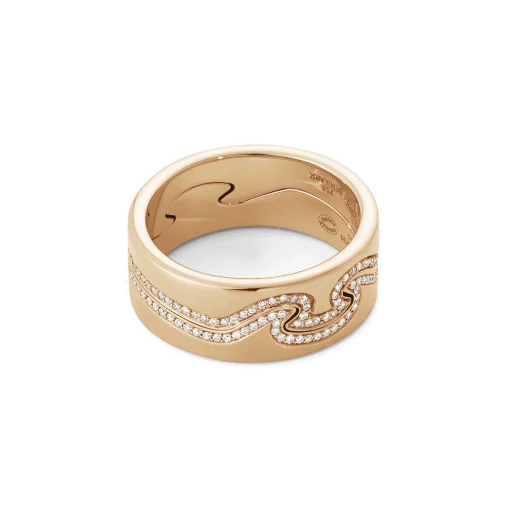 Fusion 18ct Rose Gold Diamond Set End Ring - Image 3
