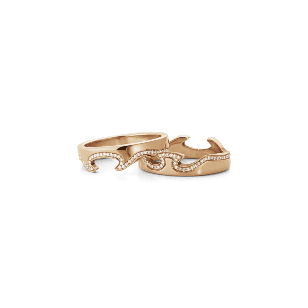 Fusion 18ct Rose Gold Diamond Set End Ring - Image 4