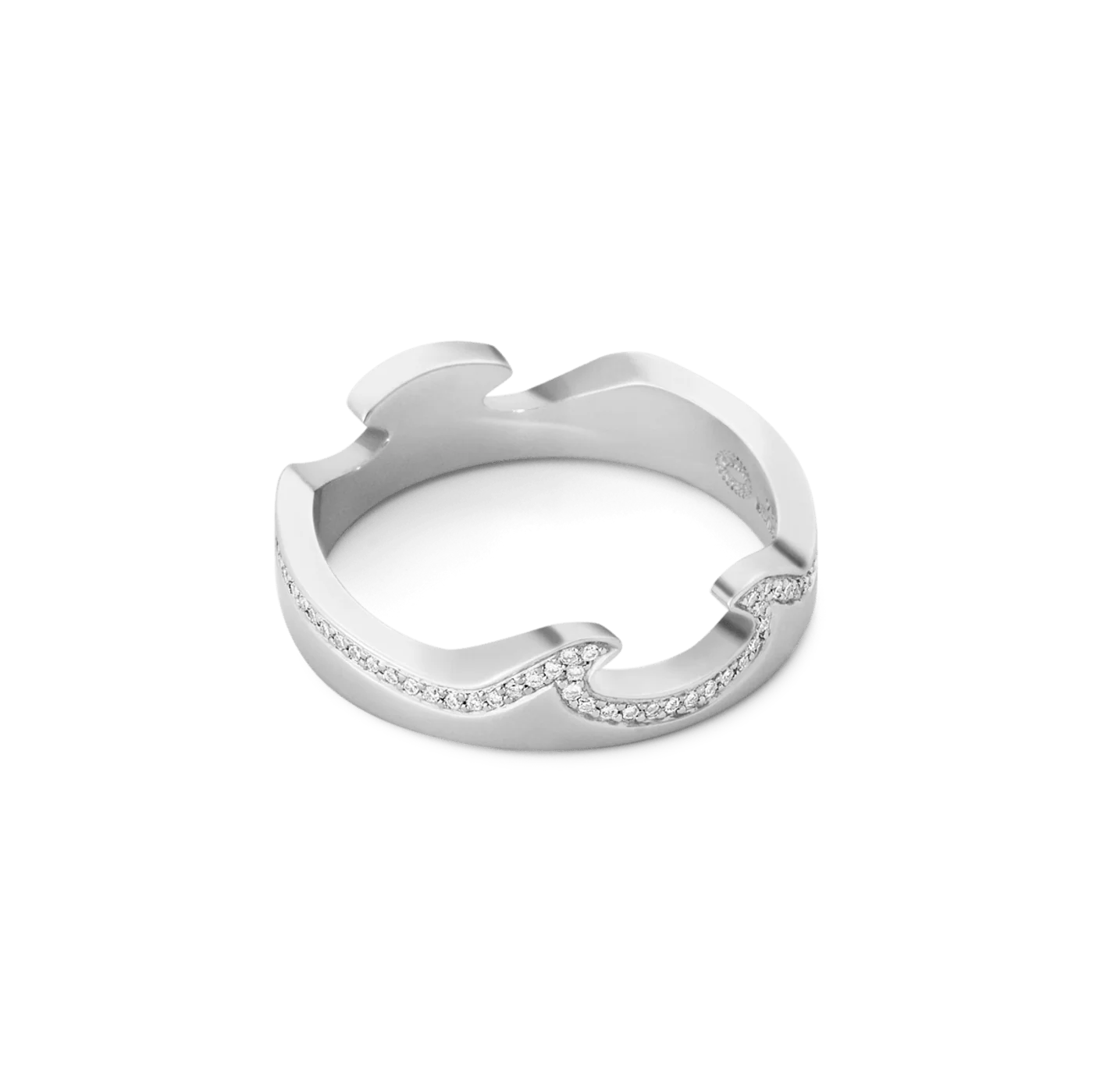 Fusion 18ct White Gold Diamond Set End Ring - Image 4