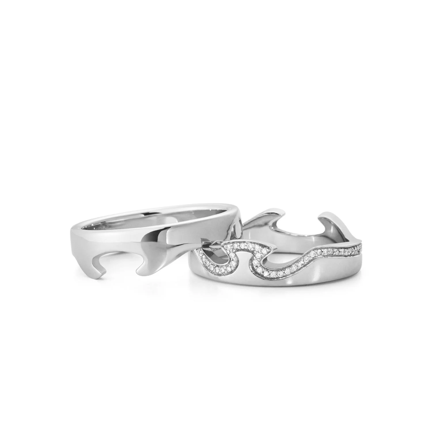 Fusion 18ct White Gold Diamond Set End Ring - Image 5