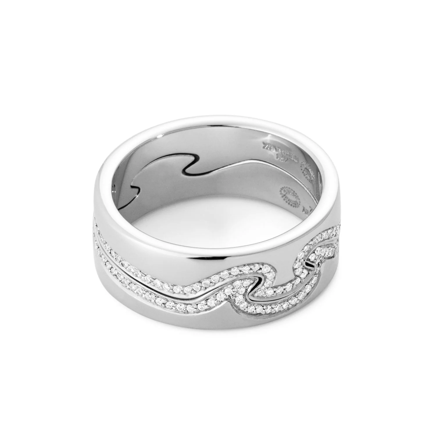 Fusion 18ct White Gold Diamond Set End Ring - Image 6