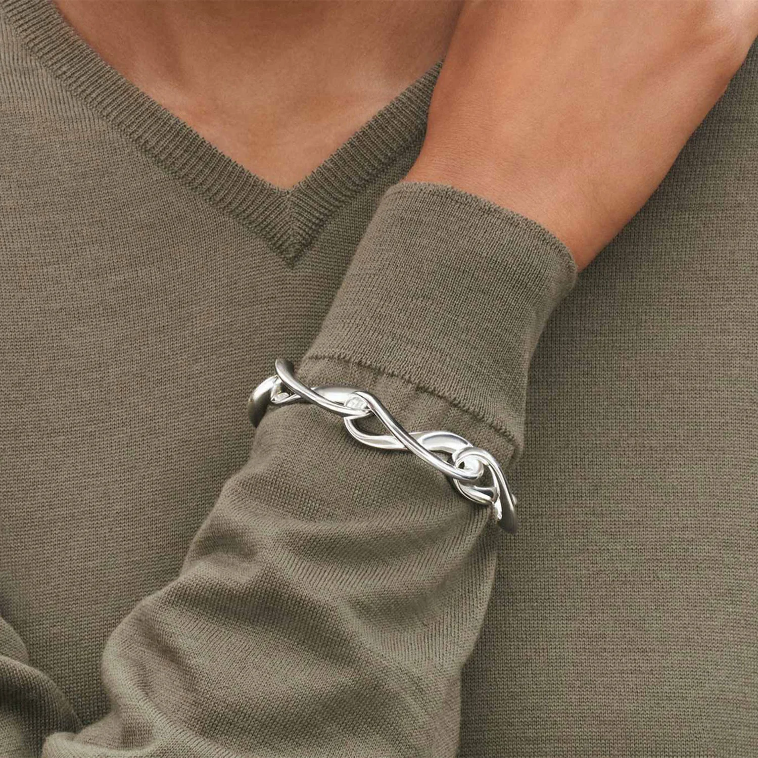 Infinity Sterling Silver Bracelet - Image 3